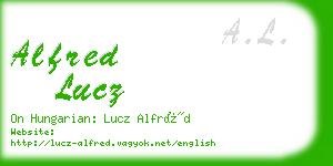 alfred lucz business card